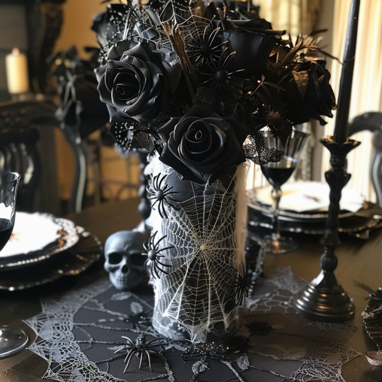 Spider Web Vase Halloween centerpiece